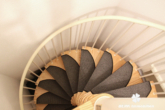 BERK Immobilien - Wendeltreppe - BERK Immobilien – Vermietete 4-Zimmer-Wohnung auf zwei Etagen in Sulzbach mit Garten und Terrasse