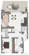 BERK Immobilien - Grundriss EG - BERK Immobilien – Vermietete 4-Zimmer-Wohnung auf zwei Etagen in Sulzbach mit Garten und Terrasse