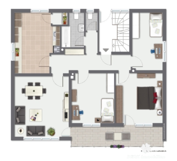 *RESERVIERT* BERK Immobilien – Fernblick vom Feinsten: charmantes ZFH in Johannesberg - Grundriss EG (104514)