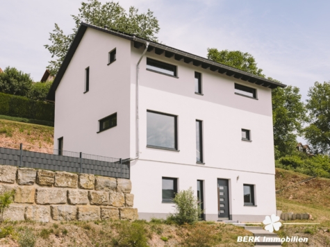 BERK Immobilien – Zukunftssicheres Wohnen mit Aussicht: Neuwertiges Effizienzhaus in Neuhütten - Außenansicht (125753)