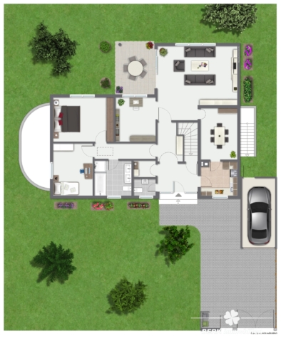 BERK Immobilien – Charmanter Bungalow mit Gartenidylle und viel Potenzial in Sulzbach am Main - Grundriss Erdgeschoss (122954)