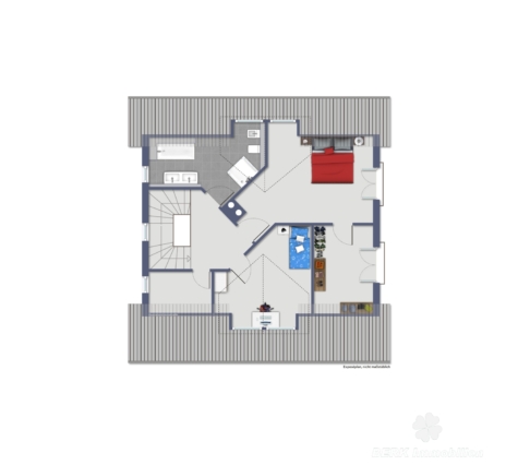 BERK Immobilien – Großzügiges Einfamilienhaus mit Wintergarten, Weitblick und vielseitigem Raumangebot - Grundriss DG (vis.) (126684)