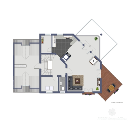 BERK Immobilien – Großzügiges Einfamilienhaus mit Wintergarten, Weitblick und vielseitigem Raumangebot - Grundriss OG (vis.) (126683)