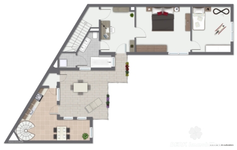 BERK Immobilien – Charmante Doppelhaushälfte mit vielseitigen Nutzungsmöglichkeiten in Offenbach-Bürgel - Grundriss OG (118585)