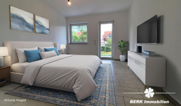 BERK Immobilien – lichtdurchflutete 3-Zimmer Wohnung in zentraler Lage von Mainaschaff - KI-generiertes Beispielfoto Schlafzimmer (105149)