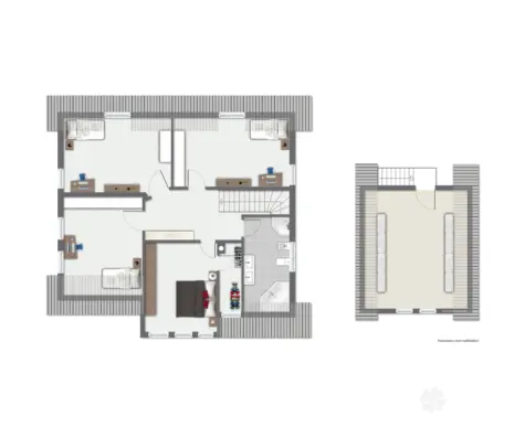 BERK Immobilien – Großzügiges Einfamilienhaus mit Einliegerwohnung in attraktiver Waldrandlage - DG immoGrafik- (131626)