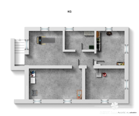 BERK Immobilien – Großzügiges Haus mit Charme, Substanz und vielen Möglichkeiten - Grundriss KG (125681)