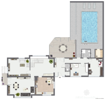 BERK Immobilien – Ein Ort zum Ankommen – Großzügiges Refugium mit Weitblick und Privatsphäre - Grundriss EG (104669)