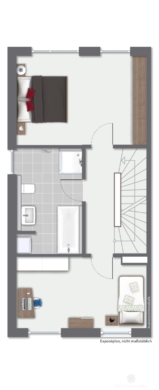 BERK Immobilien – Neubau-Doppelhaushälfte in Sailauf. Modern, hell & mit KfW40-Standard (förderfähig) - Obergeschoss Links-immoGrafik-Exposeplan-36192013002-DINA4 (111547)