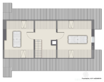 BERK Immobilien – Zwei in einem als Kapitalanlage: Zwei Wohneinheiten, ca. 6 % Rendite in Eschau - Grundriss DG rechtes Haus (109418)