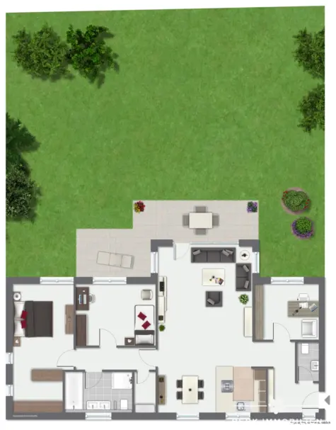 BERK Immobilien – hochwertig saniertes MFH in 1a Lage von Hösbach zur sicheren Kapitalanlage - GRUNDRISS Erdgeschoss links (130161)