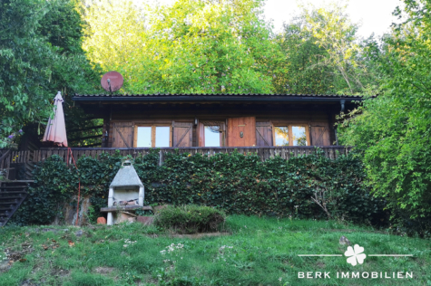 BERK Immobilien – Wochenendhaus und bebaubares Grundstück in Rüdenau – Naturparadies mit Ausblick - Ferienhaus Holzblockbauweise Rüdenau (127979)