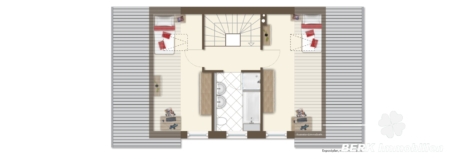 BERK Immobilien – Großzügiges REH mit sonniger Terrasse, Balkon und viel Platz für die ganze Familie - Grundriss DG (vis.) (125307)