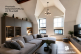 KI-Beispiel Wohnzimmer - BERK Immobilien – Besonderes EFH mit großem Wintergarten und Garten in Eschau-Sommerau zu verkaufen