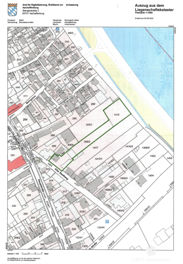 Lageplan inkl. Markierung