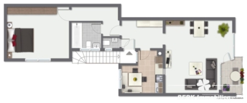 BERK Immobilien – „Zwei Häuser – Ein Preis, mit Entwicklungspotenzial“ - Grundriss Faulbach Wohnung (106897)