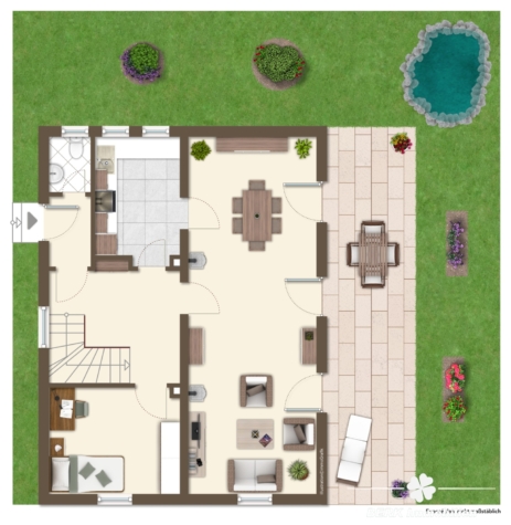 VERKAUFT – BERK Immobilien – Platz für mehr: Charmantes Haus mit zusätzlicher Bebauungsmöglichkeit - Grundriss EG (116446)