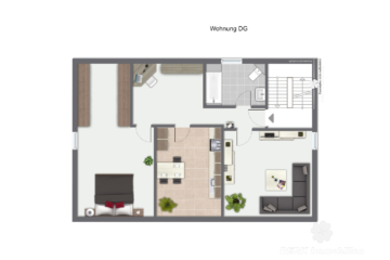 BERK Immobilien – Vermietetes Dreifamilienhaus als Kapitalanlage in Leidersbach - Wohnung DG (109122)