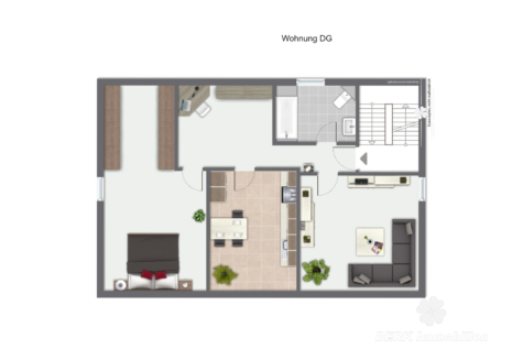 BERK Immobilien – Vermietetes Dreifamilienhaus als Kapitalanlage in Leidersbach - Wohnung DG (116158)