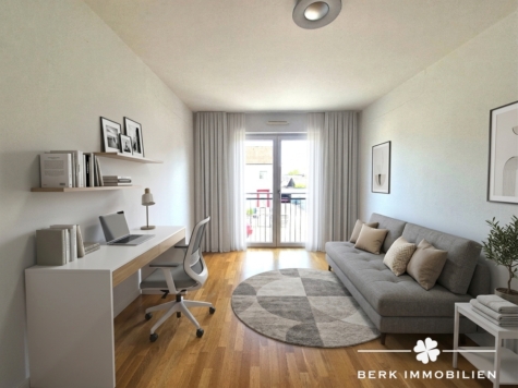 BERK Immobilien – 3-Zimmer-ETW in Kahl a. M. – modern, gut geschnitten & in toller Wohnlage - KI generietres Arbeitszimmer (127039)