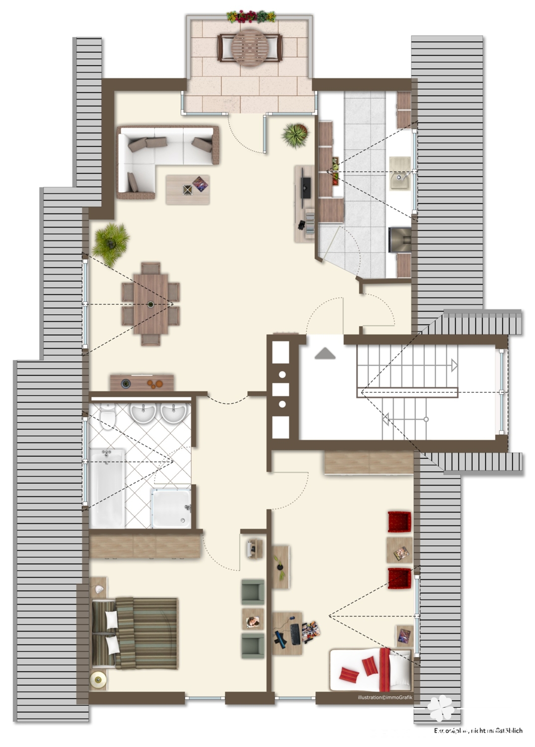 Grundriss ETW Nr. 5 visuell