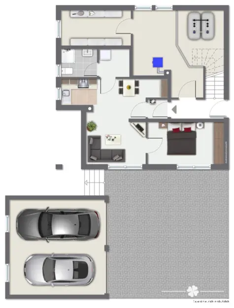 BERK Immobilien – Zweifamilienhaus in ruhiger Ortsrandlage–unverbaubarer Ausblick, Doppelgarage & Pool - UG immoGrafik (130497)