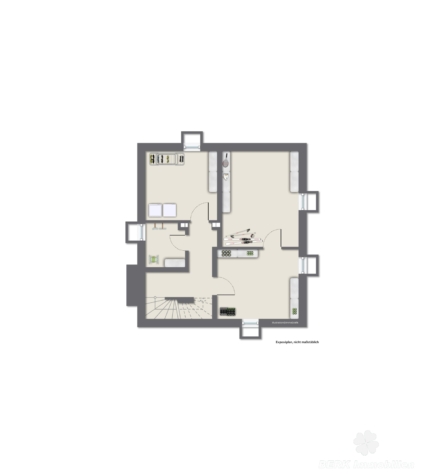 BERK Immobilien – Großzügiges Siedlungshaus mit Anbau & viel Potenzial in ruhiger Lage - Grundriss KG (123447)