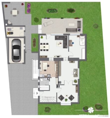BERK Immobilien – Großzügiges Siedlungshaus mit Anbau & viel Potenzial in ruhiger Lage - Grundriss EG (123448)