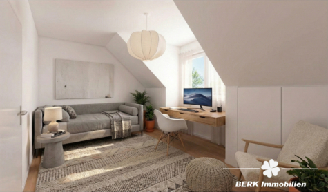 BERK Immobilien – Neubau-Doppelhaushälfte in Sailauf. Modern, hell & mit KfW40-Standard (förderfähig) - KI generierte Zimmervisualisierung (118988)