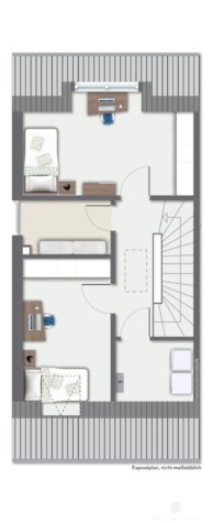 BERK Immobilien – Neubau-Doppelhaushälfte in Sailauf. Modern, hell & mit KfW40-Standard (förderfähig) - Dachgeschoss Links-immoGrafik-Exposeplan-36192013003-DINA4 (118992)