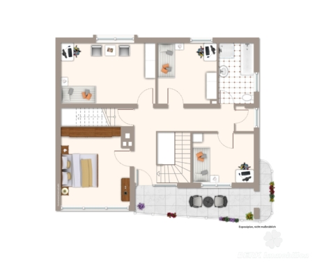 BERK Immobilien – Großzügiges Einfamilienhaus mit zauberhaftem Burgblick und weitläufigem Grundstück - Grundriss OG (visuell) (117299)