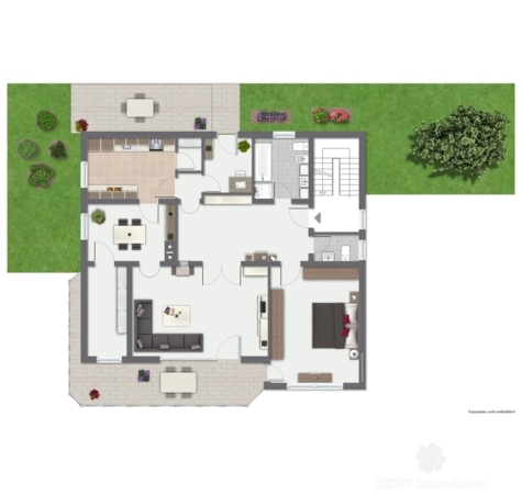 BERK Immobilien – Gestaltungsfreiheit – teilvermietetes Wohnhaus für Eigennutzer oder Anleger in Stadtprozelten - Grundriss 1. Obergeschoss (115001)