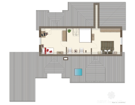 BERK Immobilien – Großzügiges Wohnen auf zwei Ebenen: 5-Zimmer-Maisonette in Radheim - DG visual (126374)