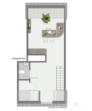 BERK Immobilien – Teilrenoviertes gemütliches Altstadthäuschen in zentraler Lage von Amorbach - Dachgeschoss - Mustereinrichtung (106654)