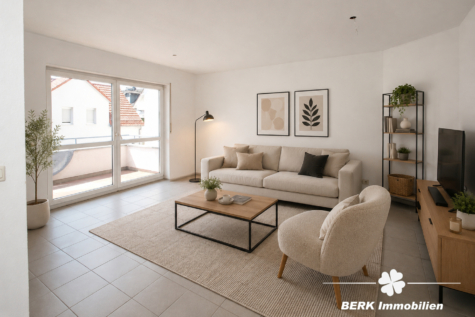 BERK Immobilien – Gepflegte 4-Zimmer-ETW mit Balkon und TG-Stellplatz in Top-Lage von Stockstadt - KI - generiertes Beispielfoto (124677)