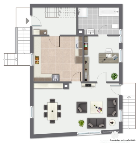 BERK Immobilien – Sanierungsbedürftiges Einfamilienhaus mit Ausbaureserve in Volkersbrunn - Grundriss EG (124917)