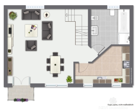 BERK Immobilien – Zwei Häuser zum Preis von einem – Wohnen u./o. vermieten mit Rendite in Eschau - Grundriss_OG_linkes_haus (117324)