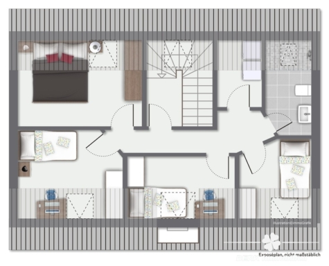 BERK Immobilien – Zwei Häuser zum Preis von einem – Wohnen u./o. vermieten mit Rendite in Eschau - Grundriss_DG_linkes_haus (117325)