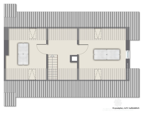 BERK Immobilien – Zwei Häuser zum Preis von einem – Wohnen u./o. vermieten mit Rendite in Eschau - Grundriss DG rechtes Haus (117328)