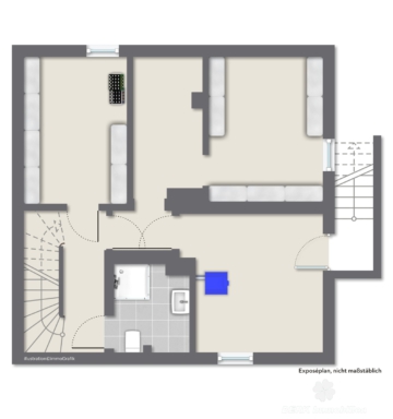 BERK Immobilien – Siedlungshaus mit Garten und Garage in Goldbach am Kugelberg zu verkaufen - Grundriss Kellergeschoss (107231)