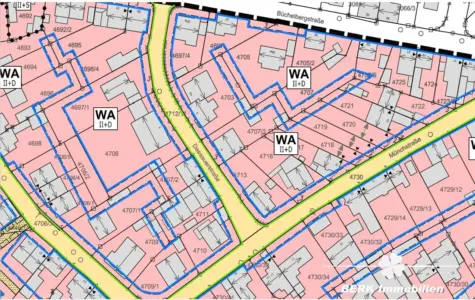 BERK Immobilien – Baugrundstück mit Südausrichtung und zurückgesetzter, zentraler Lage in Haibach - B-Plan (130669)