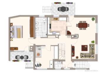 BERK Immobilien – Charmantes Einfamilienhaus mit zwei Wohneinheiten und großzügiger Scheune + Garage - Erdgeschoss (105891)