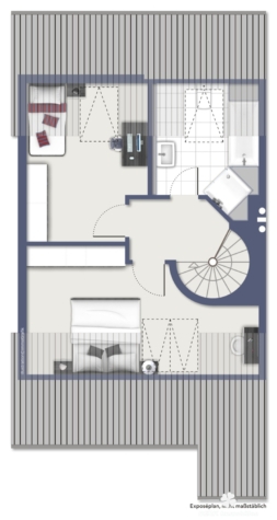 BERK Immobilien – Gepflegte 4-Zi. ETW inkl. Garten und Stellplatz – Ideale Alternative zum Haus! - Grundriss DG (vis.) (125858)