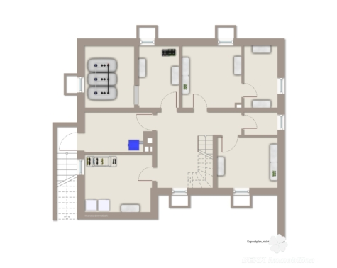 BERK Immobilien – Großzügig wohnen mit Burgblick: Einfamilienhaus auf weitläufigem Grundstück - Grundriss KG (visuell) (119537)