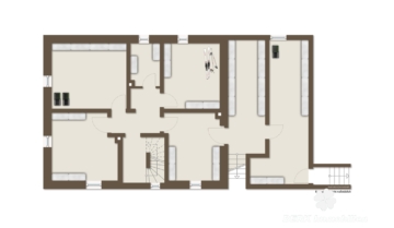 BERK Immobilien – Gepflegtes Zweifamilienhaus in Top-Lage von Haibach mit großem Grundstück - Grundriss KG visuell (118627)