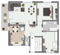 Grundriss - BERK Immobilien – geräumige 3-Zi-Whg in gepflegtem ZFH mit Balkon und Stellplatz in Hasselroth