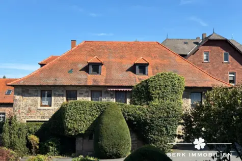 BERK Immobilien – Bemerkenswertes Immobilienensemble mit großem Wohnhaus & eigenem Gewerbegebäude - Fassade Süd-Westseite (130835)
