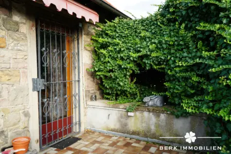 BERK Immobilien – Bemerkenswertes Immobilienensemble mit großem Wohnhaus & eigenem Gewerbegebäude - Terrasse EG (130831)
