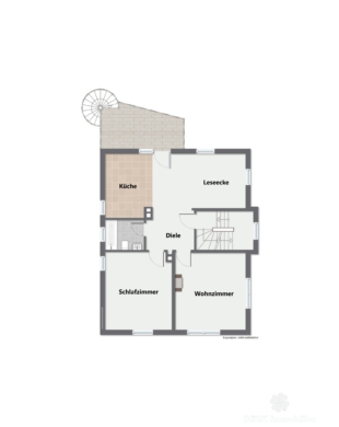 *VERKAUFT* BERK Immobilien – kleine Oase mit viel Platz: top gepflegtes ZFH in Mainaschaff - Grundriss OG (105101)