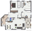 Grundriss - RESERVIERT – BERK Immobilien – 4-Zi.-ETW mit Balkon, Kaminofen & Carport in Elsenfeld zu verkaufen